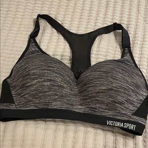 Victoria's Secret Black and Gray Sports Bra 38C